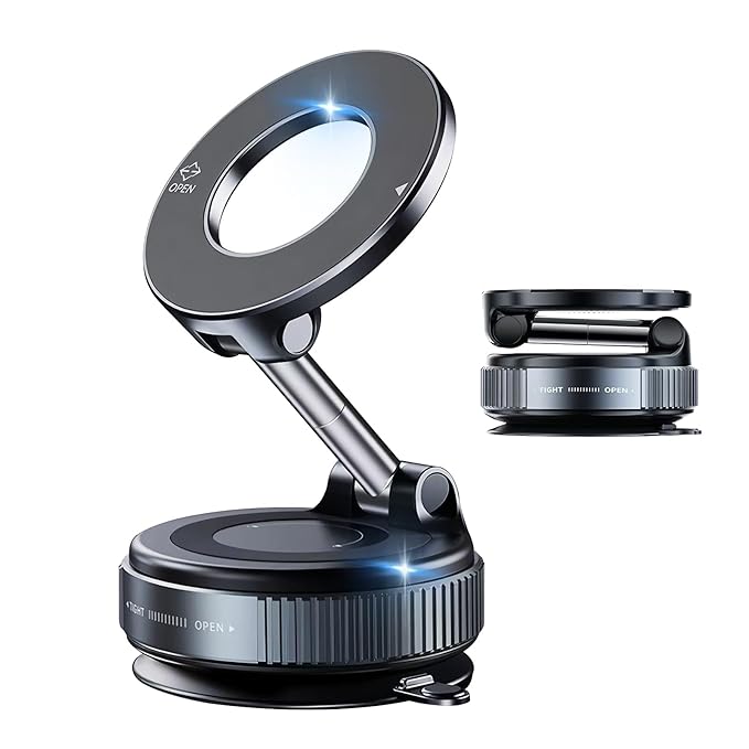 360° Vacuum Suction Cup Magnetic Car Phone Holder