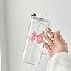 Cute Pink Bow Glass Cup