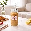 Cute Pink Bow Glass Cup