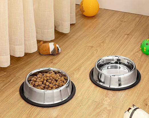 Stainless Steel Pet Feeding Bowls for Dogs and Cats